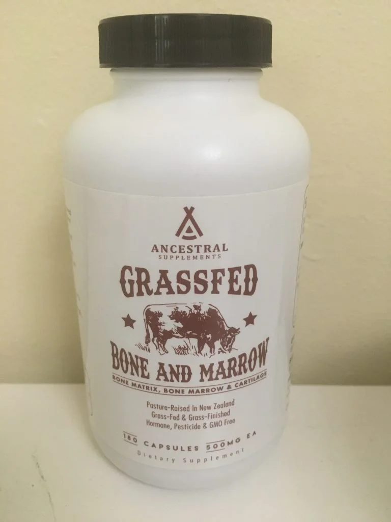 Bottle of Ancestral Supplements bone marrow